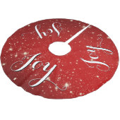 Festive Red, JOY, kerstFeestdagen Kerstboom Rok (Gekanteld)