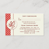 Festive Red-kerstcadeaubon Sjabloon Kortingskaartje (Achterkant)