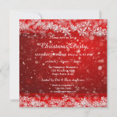 Festive Red-kerstfeestelijke uitnodiging (Voorkant)