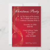 Festive Red-kerstfeestelijke uitnodiging (Voorkant)