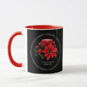 Festive Red-kerstkaarsen, Holly en Poinsettia Mok (Links)
