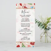 Festive Red Kerstkoekje Illustratiepatroon Menu (Staand voorkant)