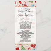 Festive Red Kerstkoekje Illustratiepatroon Programmakaart (Voorkant)