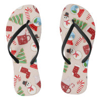 Festive Red Kerstkoekje Illustratiepatroon