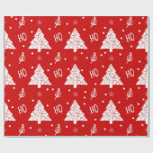 Festive Red Kerstmis Cadeaupapier (Vlak)