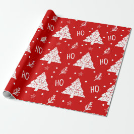 Festive Red Kerstmis Cadeaupapier