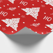 Festive Red Kerstmis Cadeaupapier (Hoek)