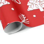 Festive Red Kerstmis Cadeaupapier (Rol Hoek)