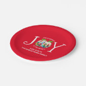 Festive Red Kerstmis GEEFT DE WERELD AAN Papieren Bordje (Gekanteld)