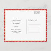 Festive Red Kerstmis Ugly Sweater Nordic Reindeer Feestdagenkaart (Achterkant)