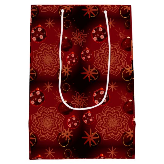 Festive Red Medium Cadeauzakje (Achterkant)