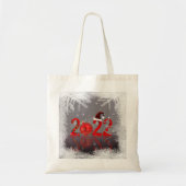 Festive Red Merry Kerstmis 2022 Tote Bag (Voorkant)