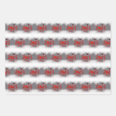 Festive Red Merry Kerstmis 2023 Inpakpapier Vel (Voorkant)