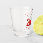 Festive Red Merry Kerstmis 2023 Shot Glas (Links)