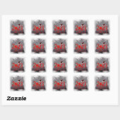 Festive Red Merry Kerstmis 2023 Vierkante Sticker (Vel)
