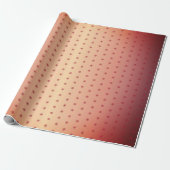 Festive Red Metallic Snowflake Patroon Kerstmis Cadeaupapier (Uitgerold)