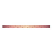 Festive Red Metallic Snowflake Patroon Kerstmis Satijnen Lint (Voorkant)