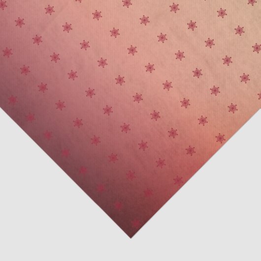 Festive Red Metallic Snowflake Patroon Kerstmis Tissuepapier (Detail)