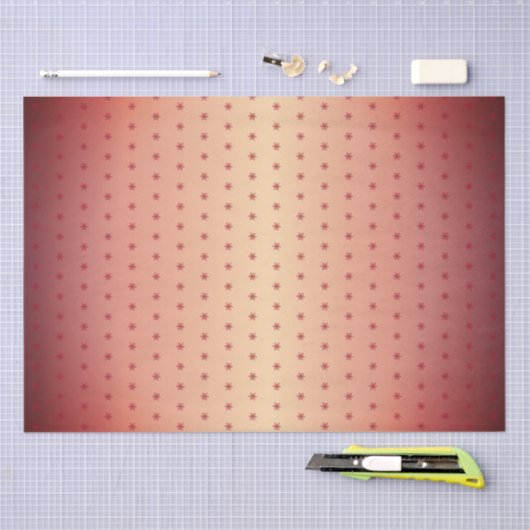 Festive Red Metallic Snowflake Patroon Kerstmis Tissuepapier (Craft)