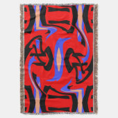 Festive Red Native Indian and Japans Art Blend Deken (Voorkant Verticaal)