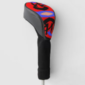 Festive Red Native Indian and Japans Art Blend Golfheadcover (Schuin)