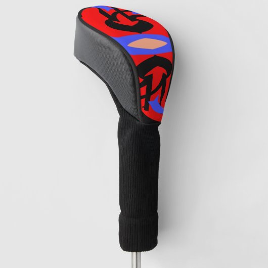Festive Red Native Indian and Japans Art Blend Golfheadcover (Schuin)