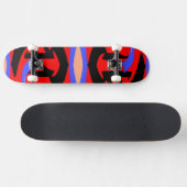 Festive Red Native Indian and Japans Art Blend Skateboard (Horizontaal)