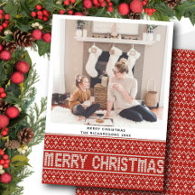 Festive Red Nordic Sweater Kerstmis Patroon