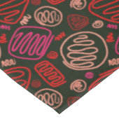 Festive Red One Line Artistic Testing Pattern Tafelkleed (Gekanteld)