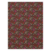 Festive Red One Line Artistic Testing Pattern Tafelkleed (Voorkant)