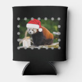 Festive Red Panda Christmas Blikjeskoeler (Voorkant)