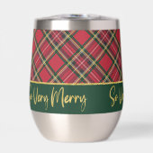 Festive Red Plaid So Very Merry Holiday (Voorkant)