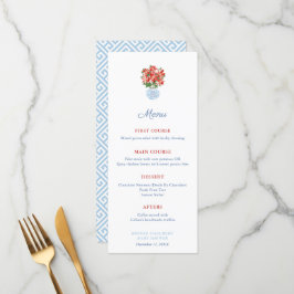 Festive Red Poinsettia Baby shower Menu