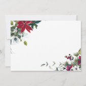 Festive Red Poinsettia Kerstfeestdag Brunch Kaart (Achterkant)