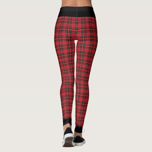 Festive Red Pset met Black Trim-Leggings Leggings (Achterkant)