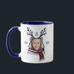 Festive Red Pset Raccoon Character Photo Holiday Mok<br><div class="desc">Viel het magische en feestelijke vakantieseizoen met onze aangepaste wintervakantiefoto's voor dierenwelzijn. Ons leuke mok voor feestelijke foto's biedt ons eigen handgetekende raccoon-personage met rode en blauwe vlekdoekjes. Het gezicht van de wasbeer ligt op de foto van je eigen familielid, zodat ze kunnen lijken op het leuke raccoon-personage. De marinier...</div>