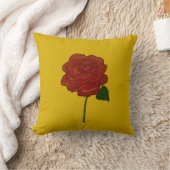 Festive Red Rose & Yellow Throw Pillow Kussen (Deken)