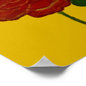 Festive Red Rose & Yellow Watercolor Poster (Hoek)