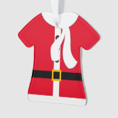 Festive Red Santa Suit persoonlijke kerstmis Ornament (voorkant)