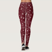 Festive Red Snowflake Leggings (Achterkant)