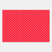 Festive Red Snowflakes Holly and Berries Inpakpapier Vel (Voorkant 3)