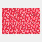 Festive Red Snowflakes Holly and Berries Inpakpapier Vel (Voorkant)