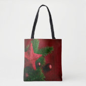 Festive Red Star Christmas  Bag Tote Bag (Voorkant)