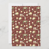 Festive Red Waterverf Champagne kerstparty Kaart (Achterkant)