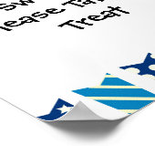 Festive Red White en Blue 4/th of Juli Teken Poster (Hoek)