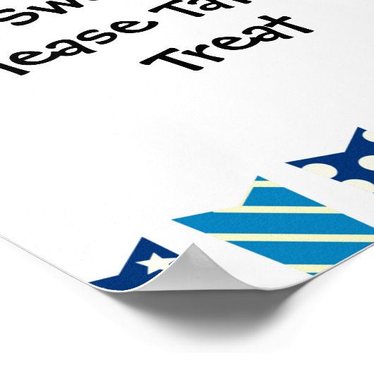 Festive Red White en Blue 4/th of Juli Teken Poster (Hoek)