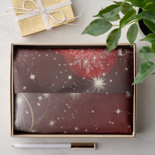Festive Red-, White- en Gold-feestdagen Tissuepapier (Geschenk)