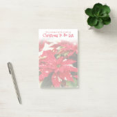 Festive Red White Floral kerstmis Poinsettias Post-it® Notes (Kantoor)