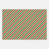 Festive Red, White, Green Kerststijl Patronen Inpakpapier Vel (Voorkant 2)