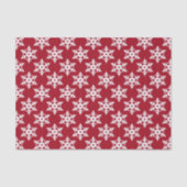 Festive red white snewflake Patroon Part B Tissuepapier (Voorkant)